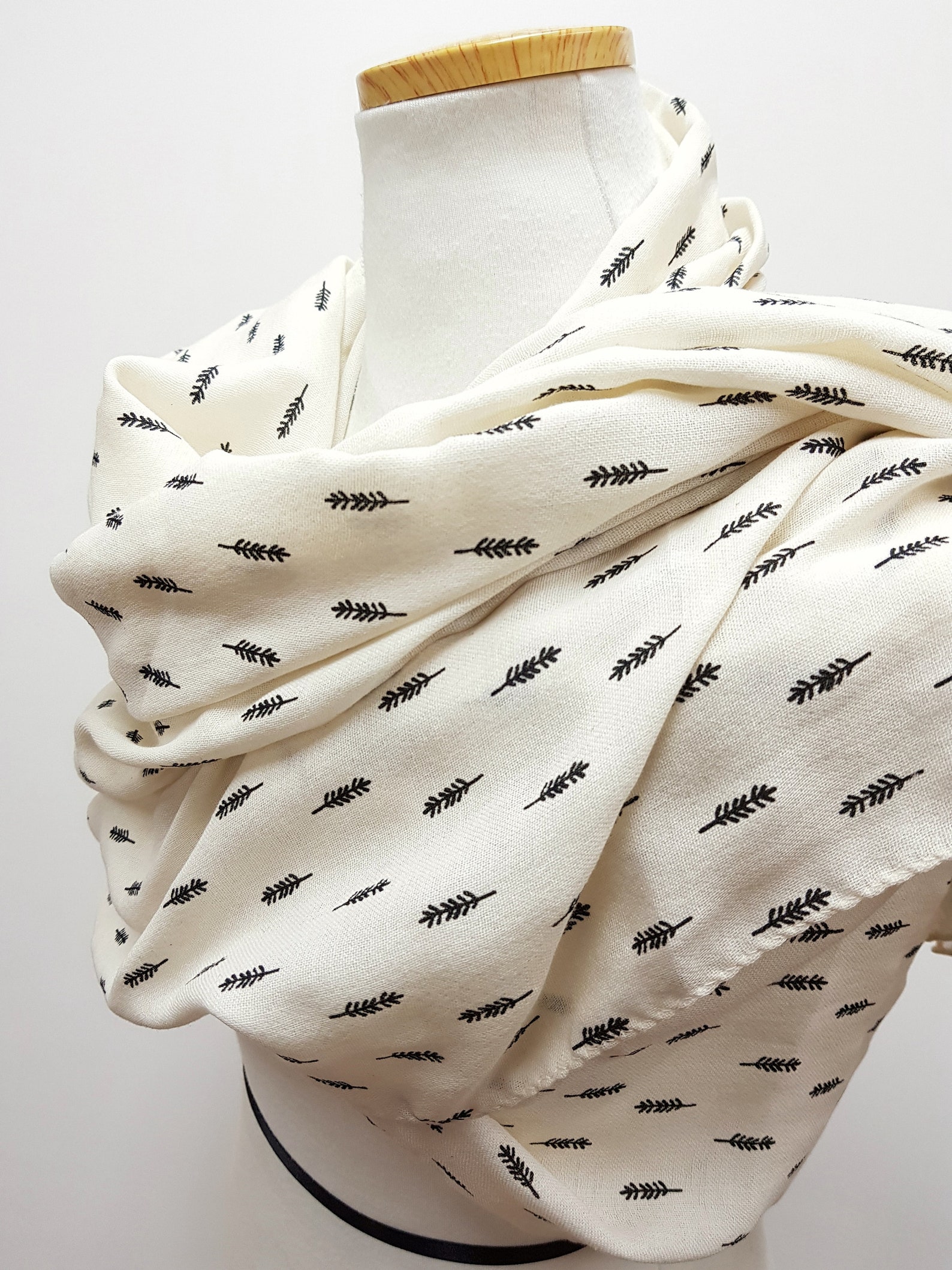 Natural cotton scarf / Ivory color / Lightweight / Oversized Etsy