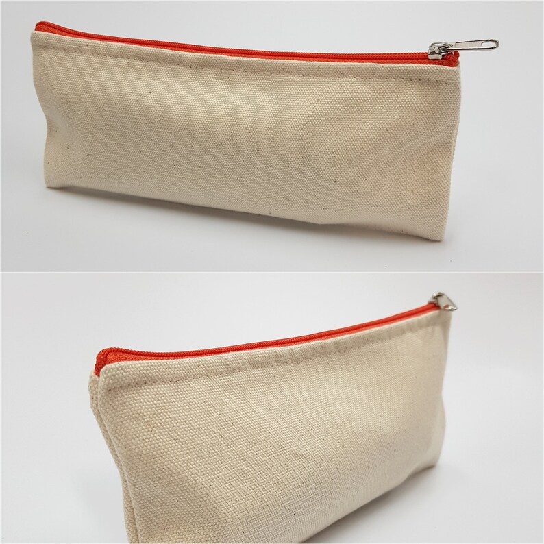 Pencil Pouch Zipper Pouch Cosmetic Pouch 100 Natural Etsy