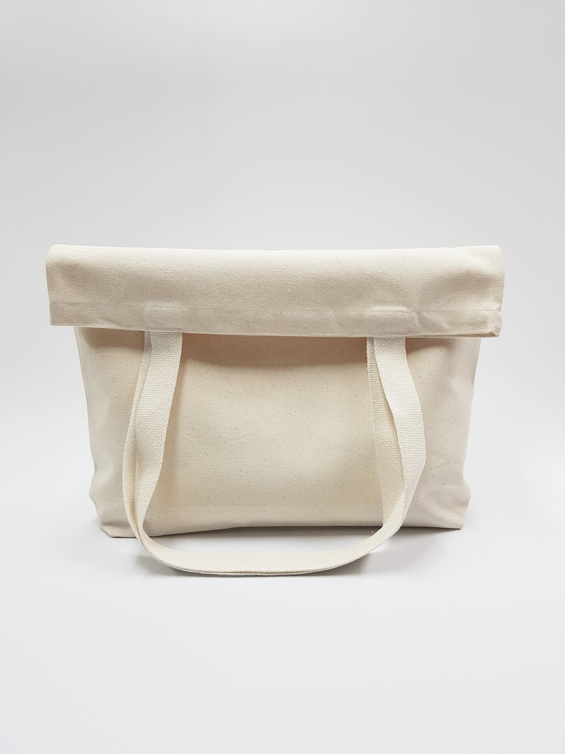 16 17 Plain unbleached Cotton canvas tote bag Etsy