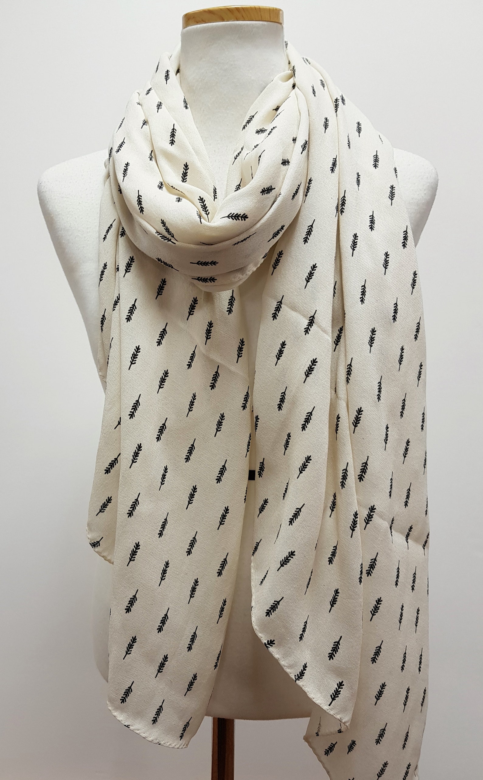 Natural cotton scarf / Ivory color / Lightweight / Oversized Etsy