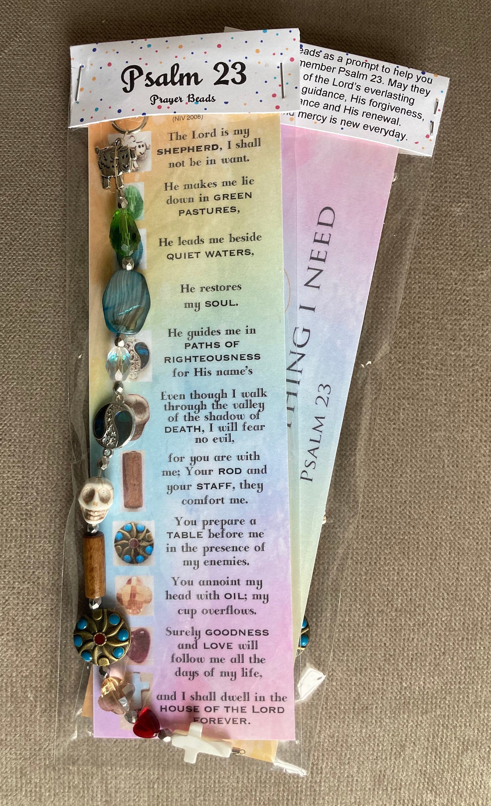 Christian Prayer Beads Psalm 23 Etsy