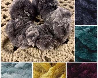 Velvet Crochet Scrunchie EXTRA LUSH