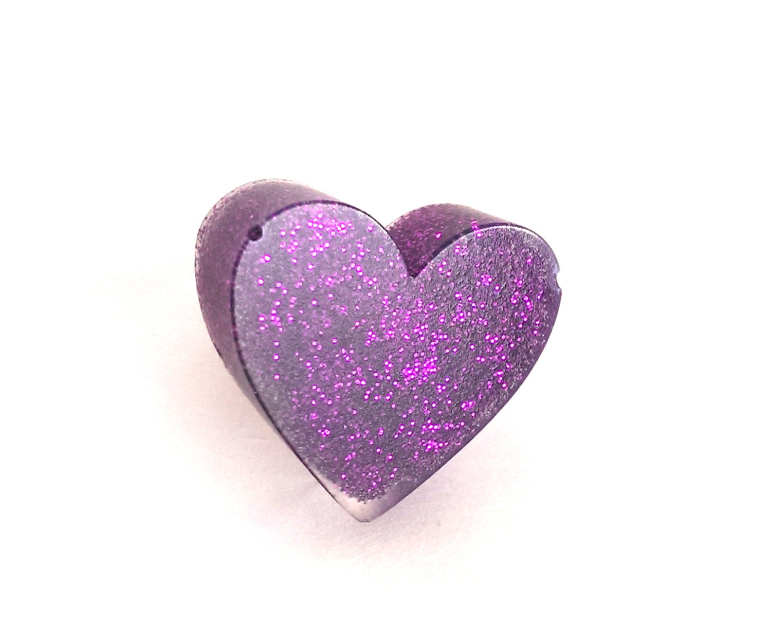 Heart Charms Enamel Purple Love Heart Charm , Pendant, Love Heart