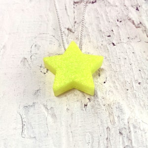 Neon Yellow Star Pendant