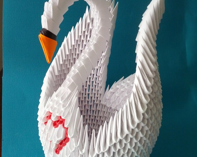 Wedding Vow Origami Crane Hand Lettered Calligraphy, Personalized