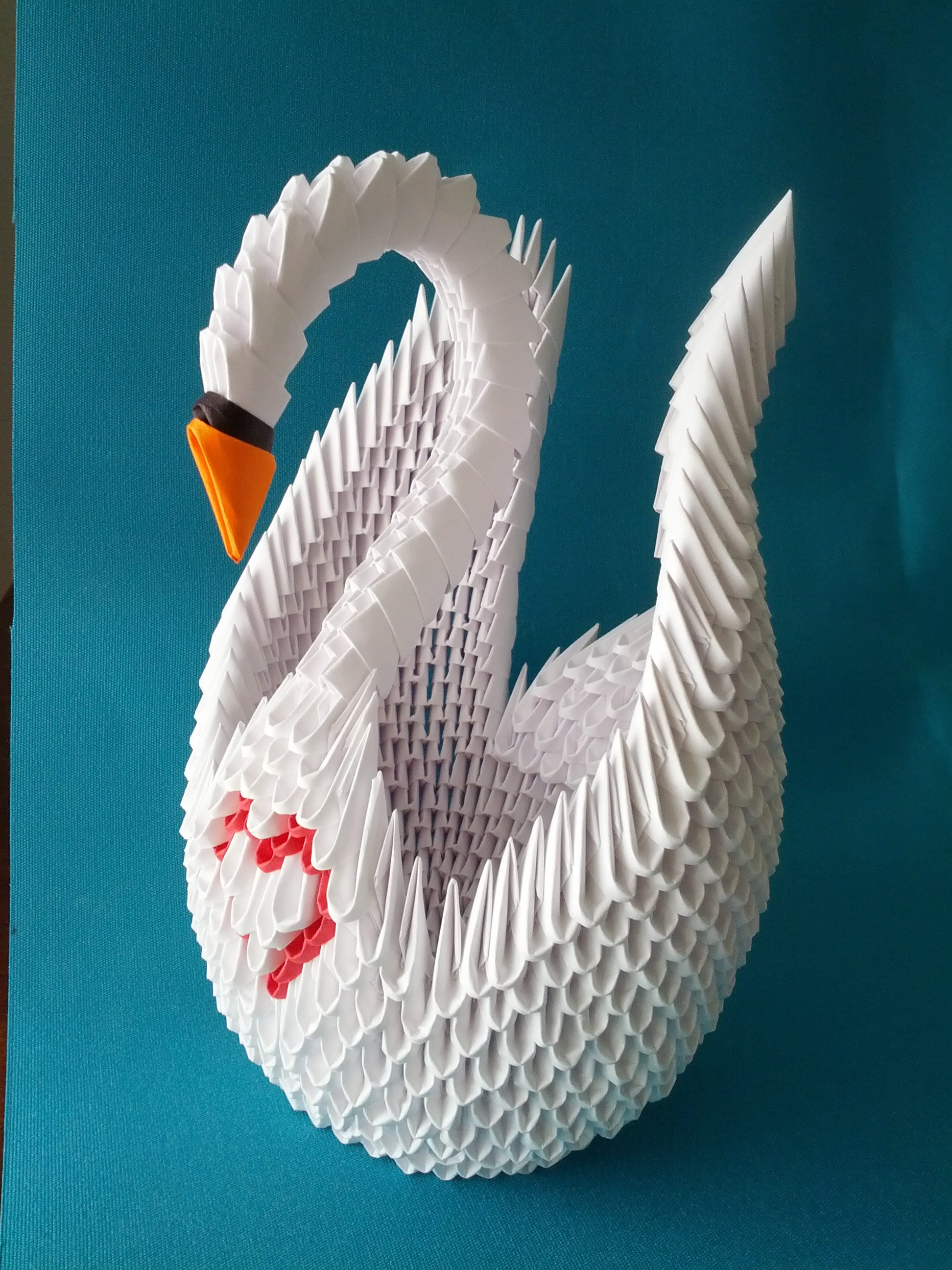 Origami Paper Swan Unit 3D Hobby Kit