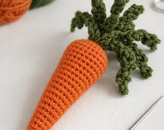 Easy Crochet Carrot Pattern PDF Tutorial