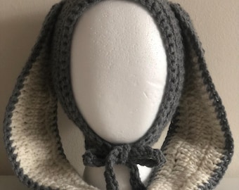 Easy Crochet Bunny Bonnet Pattern PDF Tutorial ADULT SIZES