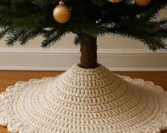 Easy Crochet Christmas Tree Skirt Pattern PDF Download