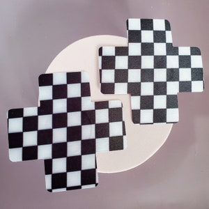 Rave Pasties - Black / White / Checkered / Cross / Sexy - For Rave Festival Club Outfit - Stick On Nipple Covers