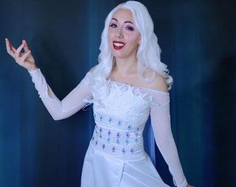 Elsa from Frozen 2 White Dress Downloadable Cosplay Template