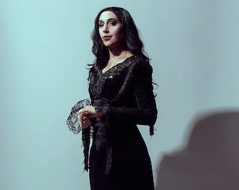 Morticia Addams Kleid Herunterladbare Cosplay Vorlage