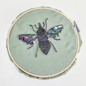 Tropical Bee Embroidery Kits DIY Tambour/Luneville OR Beading Embroidery Kit