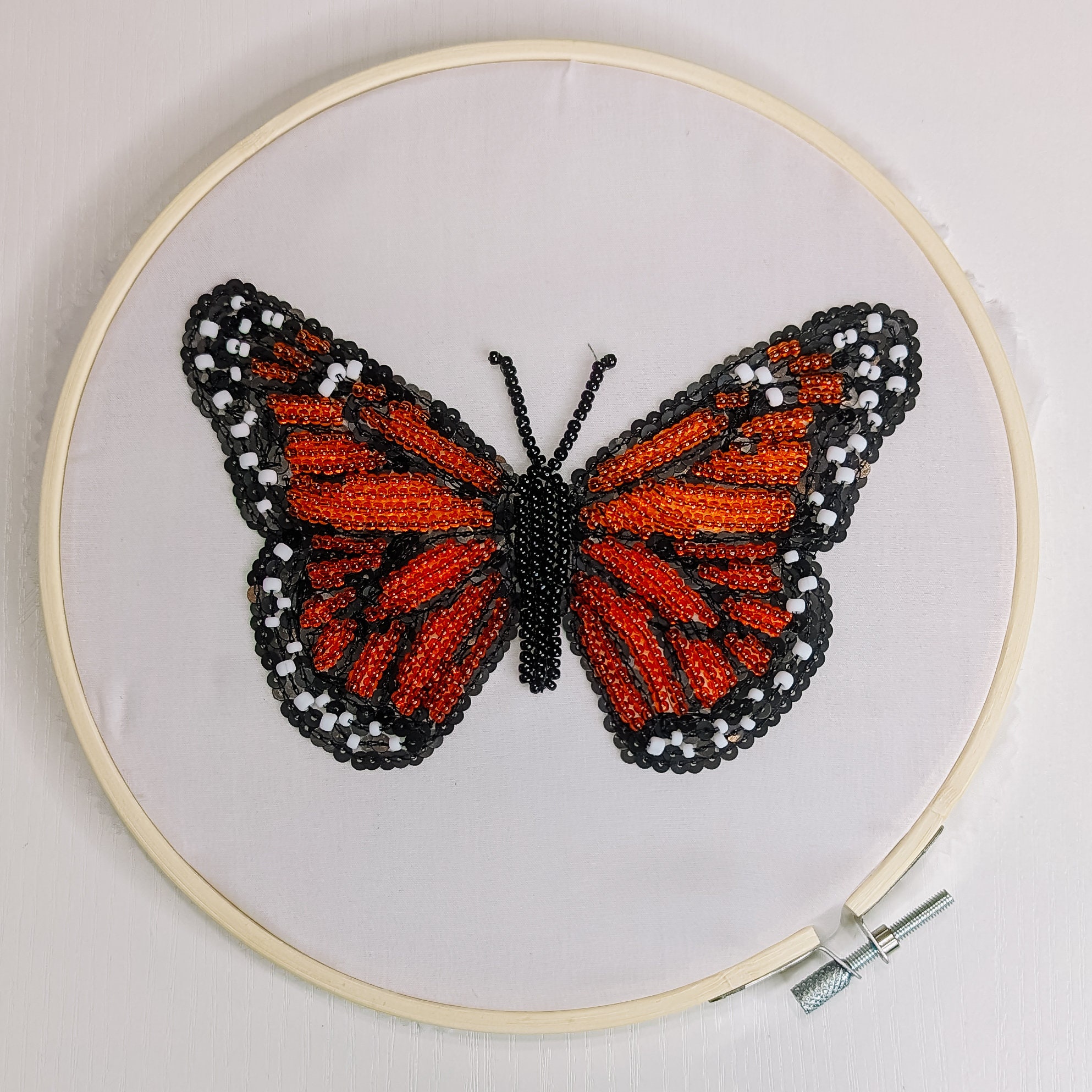 Tambour Embroidery Kit Moth for Beginner DIY Luneville Embroidery
