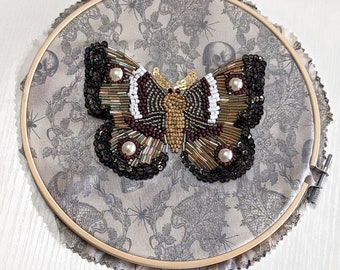 Tambour Embroidery Kit Moth for beginner DIY Luneville Embroidery kit