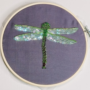 Tambour Embroidery Kit Dragonfly for beginner DIY Luneville Embroidery kit zdjęcie 1