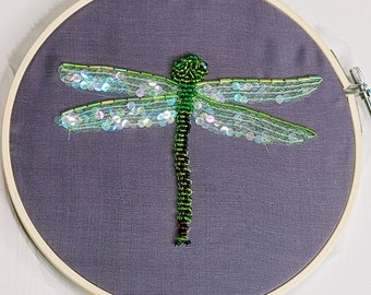 Tambour Embroidery Kit Dragonfly for beginner DIY Luneville Embroidery kit