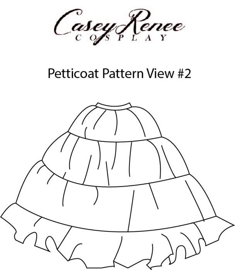 Full Length PDF Petticoat Pattern for Ballgowns image 3