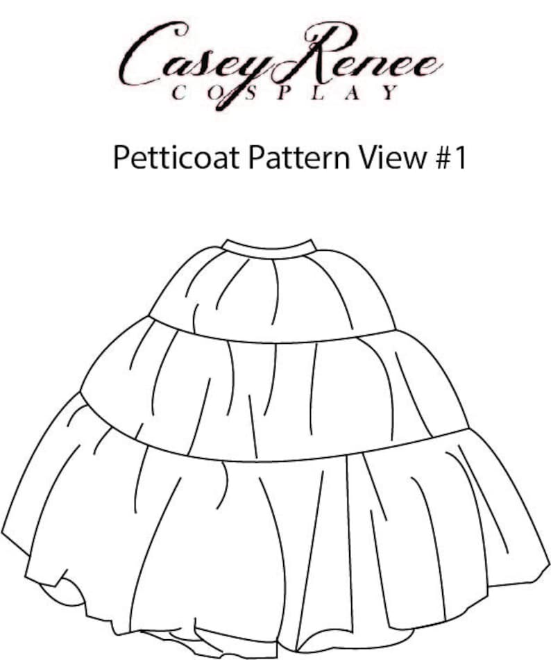 Full Length PDF Petticoat Pattern for Ballgowns image 2