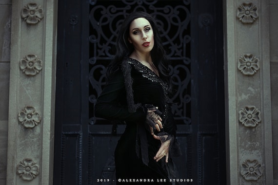 Morticia addams top dress etsy