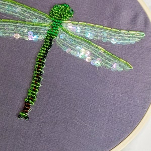 Tambour Embroidery Kit Dragonfly for beginner DIY Luneville Embroidery kit zdjęcie 5