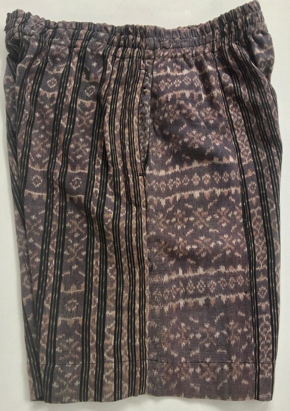 Vintage Indonesian Ikat Shorts Soft Hand Woven St… - image 10