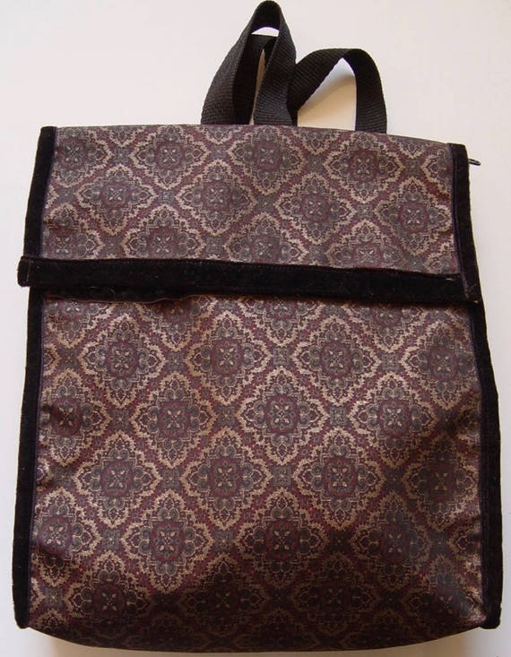 Fancy and Elegant Looking Backpack Purse Special designer Made and Has Velvet Accents Includes a Convenient Carry Loop on Top. Etsy UK