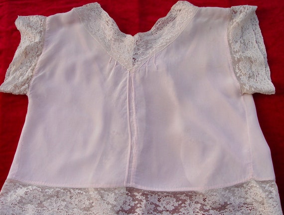 Antique Rare 1940's Hand Stitched Sexy Cotton Lac… - image 3