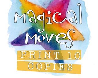 IMPRIMEZ 10 COPIES de 45 cartes de yoga imprimables pour enfants « Magical Moves » à télécharger - Pour les parents qui souhaitent partager le yoga avec leurs enfants