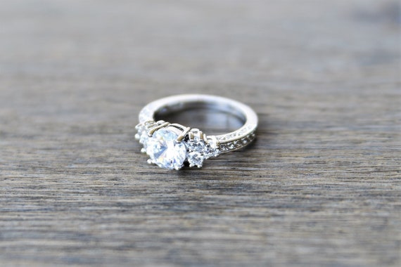 2ct Princess Cut Engagement Ring Cubic Zirconia Engagement | Etsy