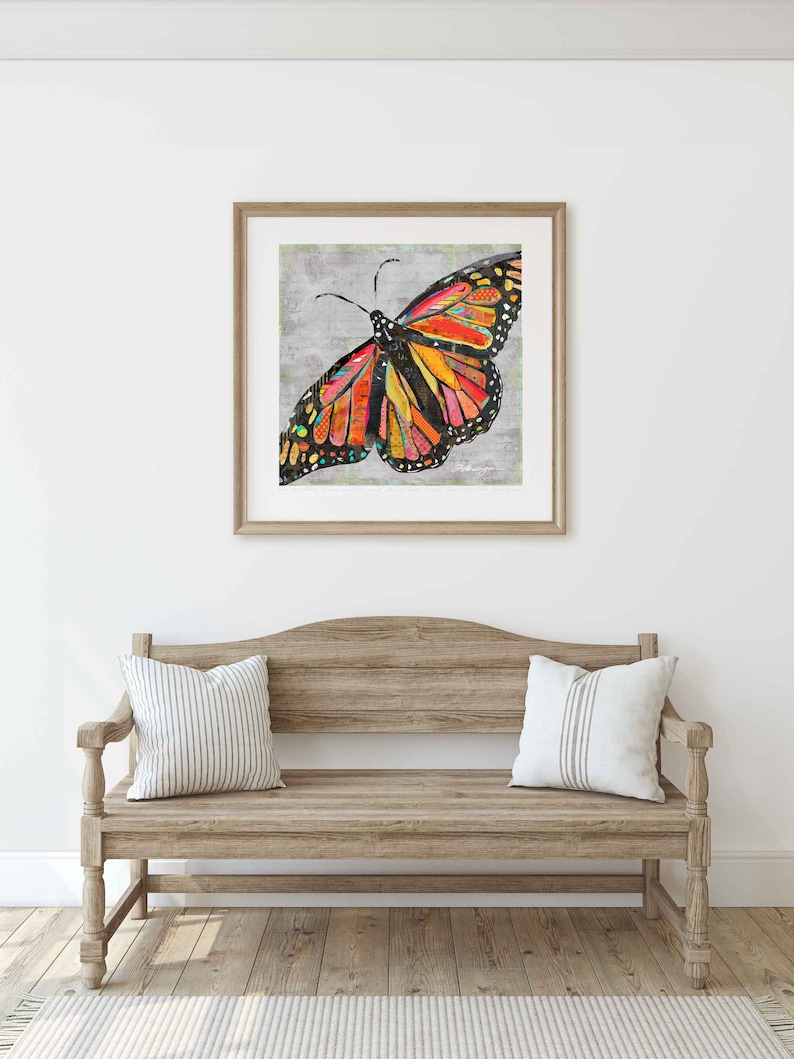 But What If I Fly A Bright, Colorful & Cheerful Monarch Butterfly Collage Fine Art Print for Bedrooms, Kids' Rooms, Nurseries and More. image 5