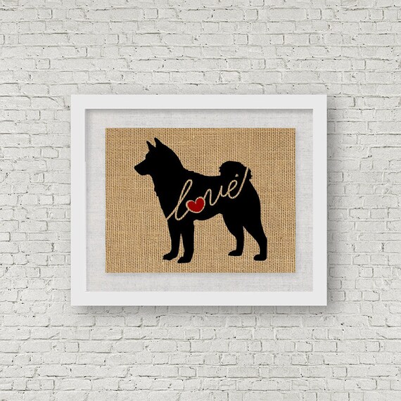 Shiba Inu Shiba Inu Love Burlap Or Canvas Paper Dog Breed Wall Art Decor Print Gift For Dog Lovers Can Personalize W Name 101s