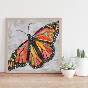But What If I Fly A Bright, Colorful & Cheerful Monarch Butterfly Collage Fine Art Print for Bedrooms, Kids' Rooms, Nurseries and More. image 4
