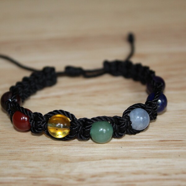 Sieben Chakra Balancing Armband, Chakra Armband, Energie Armband, natürliche Edelstein, positive Energie, Yoga Armband meditative Armband
