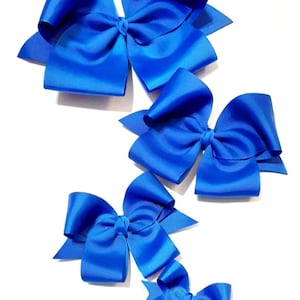 Royalblaue Haarschleifen - Schleifen - Haarschleifen - Haarschleifen für Mädchen - 5 &quot;Haarschleifen - Blaue Schleifen