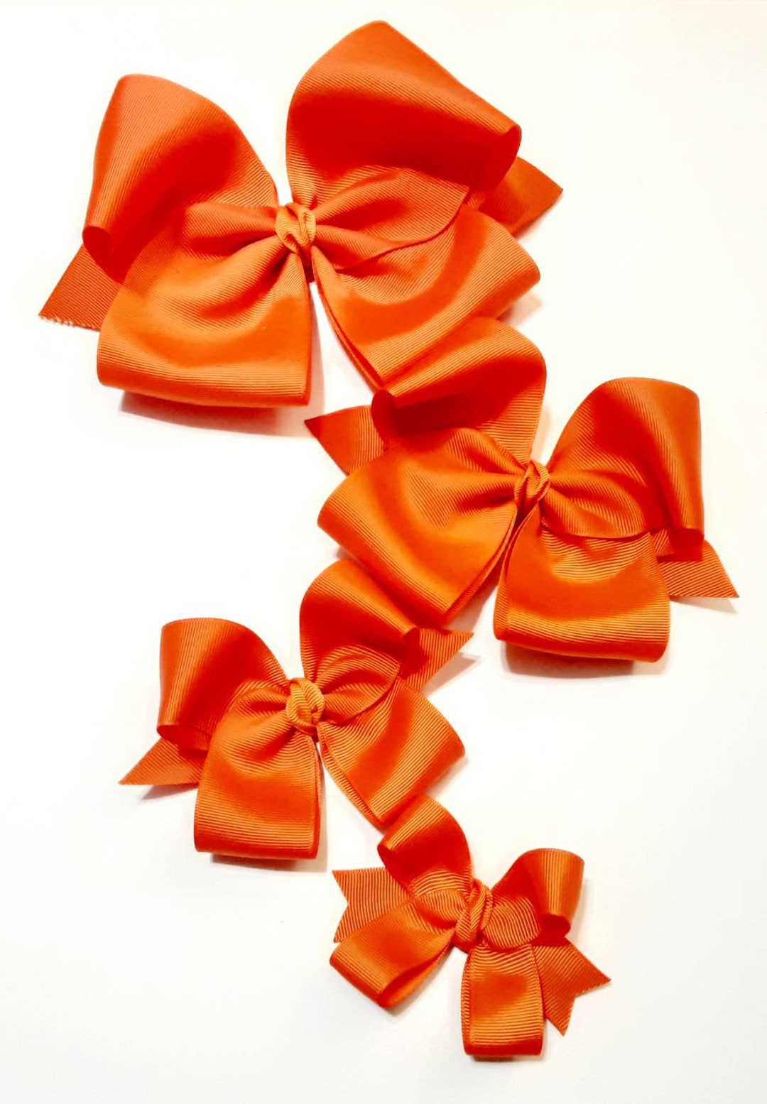 Orange Hair Bows Bows Hair Bows Hair Bows for Girls 5 Hair Bows Orange Bows Etsy