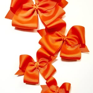 Orange Hair Bows - Bows - Hair Bows - Hair Bows for girls - 5&quot; Hair Bows - Orange Bows