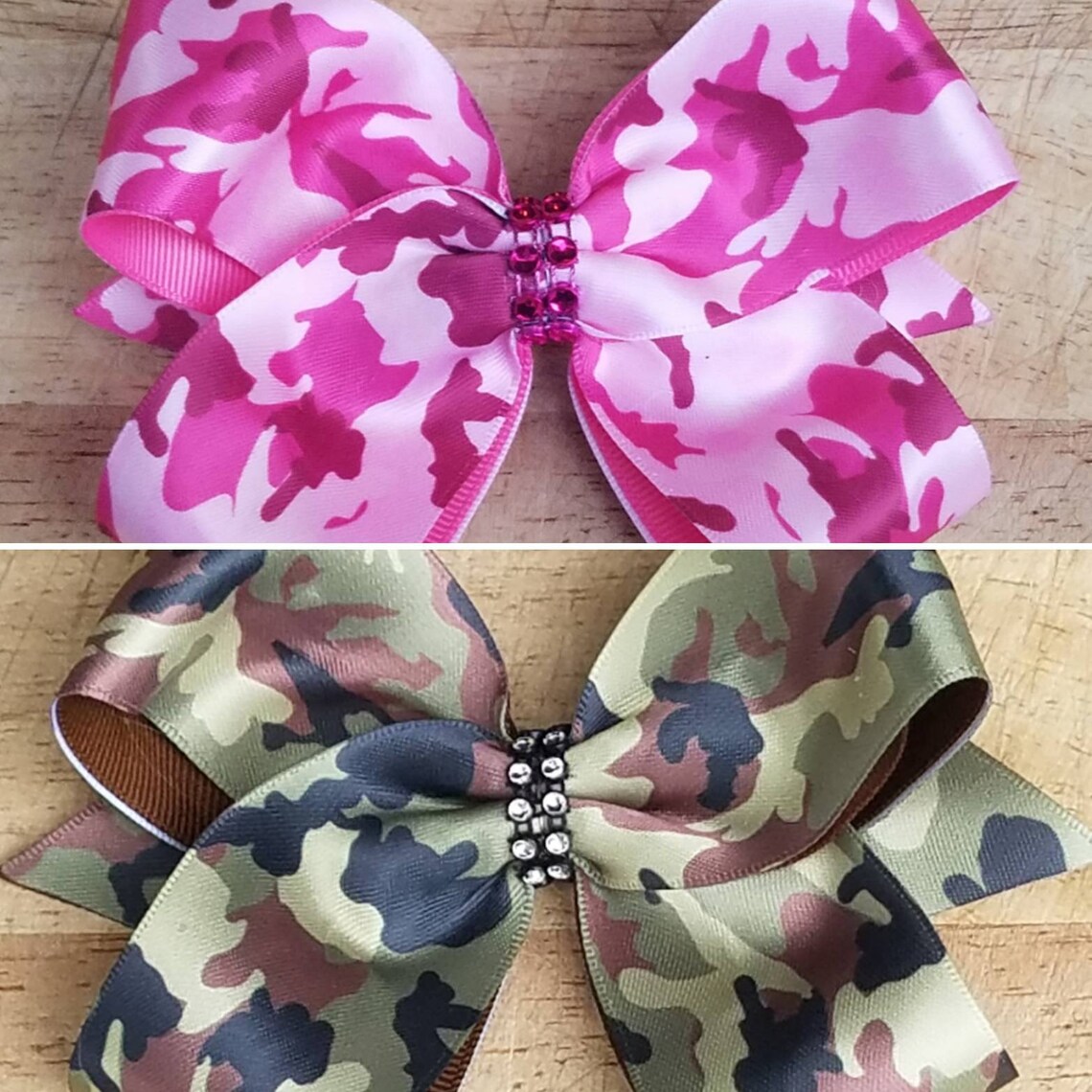 Green Camouflage Hair Bows Pink Camouflage Hair Bows Pink Etsy