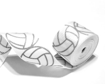 Volleyball Print Ribbon - 7/8" Grosgrain Ribbon, DIY Crafts
