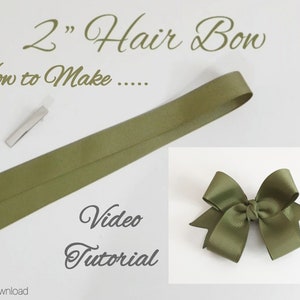 How to make 2&quot; Hair Bows, Hair Bow Video Tutorials, how to make a hair bow, handmade step by step DIY Hair Bows, 2 inch Bow tutorial