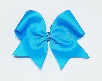 Cheer Tail Bow – 3" Ribbon, Handmade Cheerleading Hair Bow