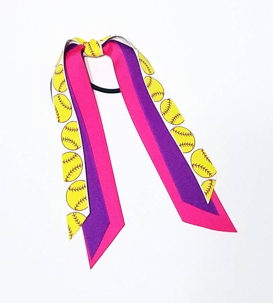 FIOCCO PER CAPELLI SOFTBALL CON NASTRO BIANCO E NERO E PELLE - Foto 13