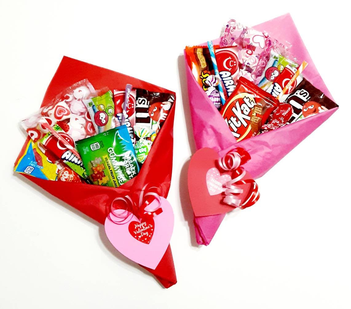 Valentine's Day Candy Bouquets Valentine Candy You Pick Etsy