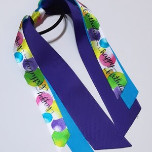 Happy Birthday Hair Bows - birthday bows - happy birthday bow - happy birthday hair bows for girls - happy birthday Ribbon - Happy Birthday