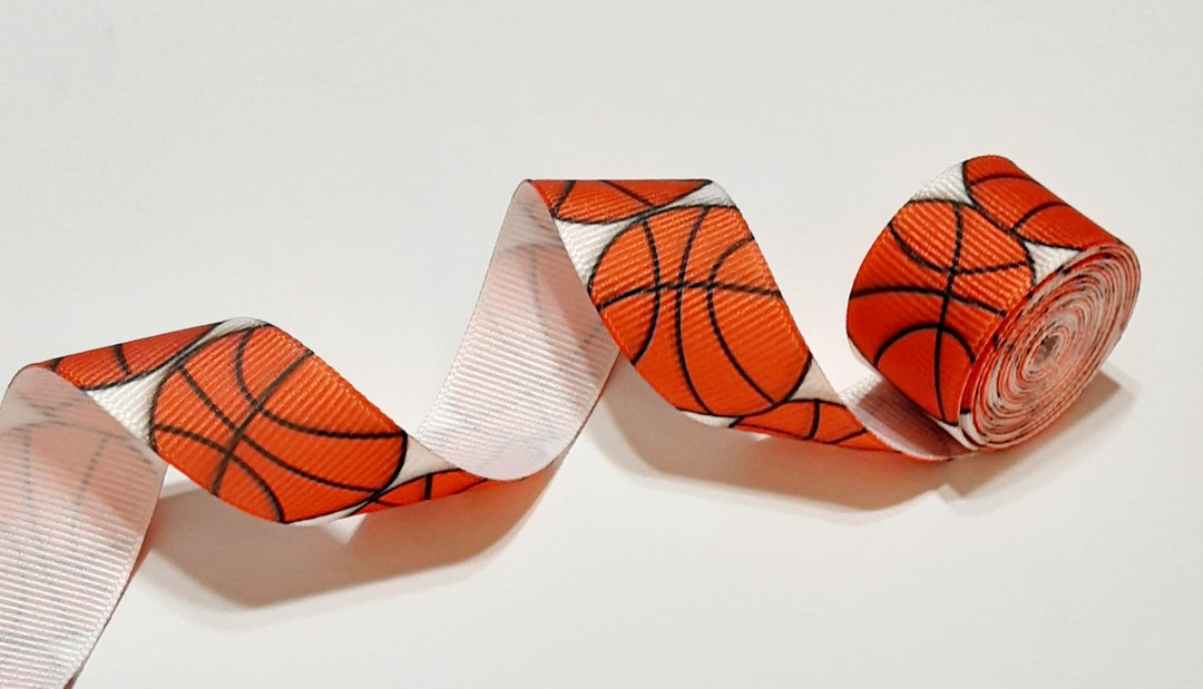 Basketball Print Ribbon - 7/8 
