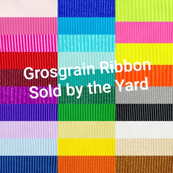 U Pick Ribbon sold by the Yard - Grosgrain Ribbons - Wholesale Ribbons - Ribbon - DIY Ribbon for craft supplies - Hair Bow Ribbon