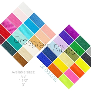 Grosgrain Ribbon solid colors sold by the Yard - Wholesale Ribbon - DIY Ribbon for craft supplies - sewing - Hair Bow Ribbon - RIBBON SUPPLY