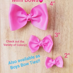 Mini Hair Bows - 2&quot;, 3&quot; & 4&quot; Hair Bows - Hair Bows - Bows - Infant Bows - Toddler Bows - Hair Bows for Girls - Baby Hair Bows - Boys Bow Tie