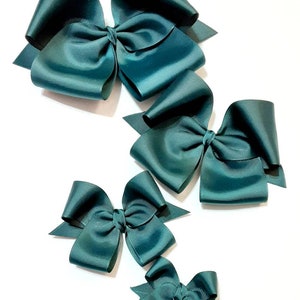 Dunkle Teal Haarschleifen - Schleifen - Haarschleifen - Haarschleifen für Mädchen - 5 &quot;Haarschleifen - Tealschleifen - Grüne Schleifen