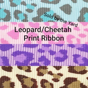 Leopard Ribbon- Ripsband Meterware - 1 1/2 "Grosgrain Bänder - Großhandel Bänder - Band zum Verkauf Gepard Haarschleife Bänder